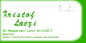 kristof laczi business card